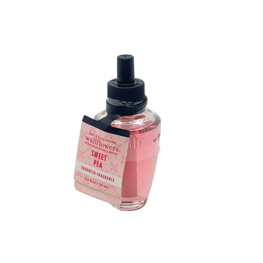 Bath and Body Works 4 Pack Sweet Pea Wallflowers Fragrance Refill. 0.8 fl oz.