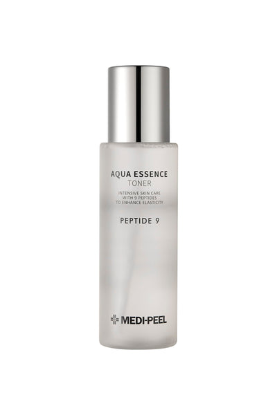 Medi-Peel Peptide 9 Aqua Essence Toner 250ml, Facial Toner for Elasticity, Moisturizing Toner, Collagen Firming, Anti-Aging, Glow Skin, Collagen, Hyaluronic Acid, Korean Skincare, for All Skin Types