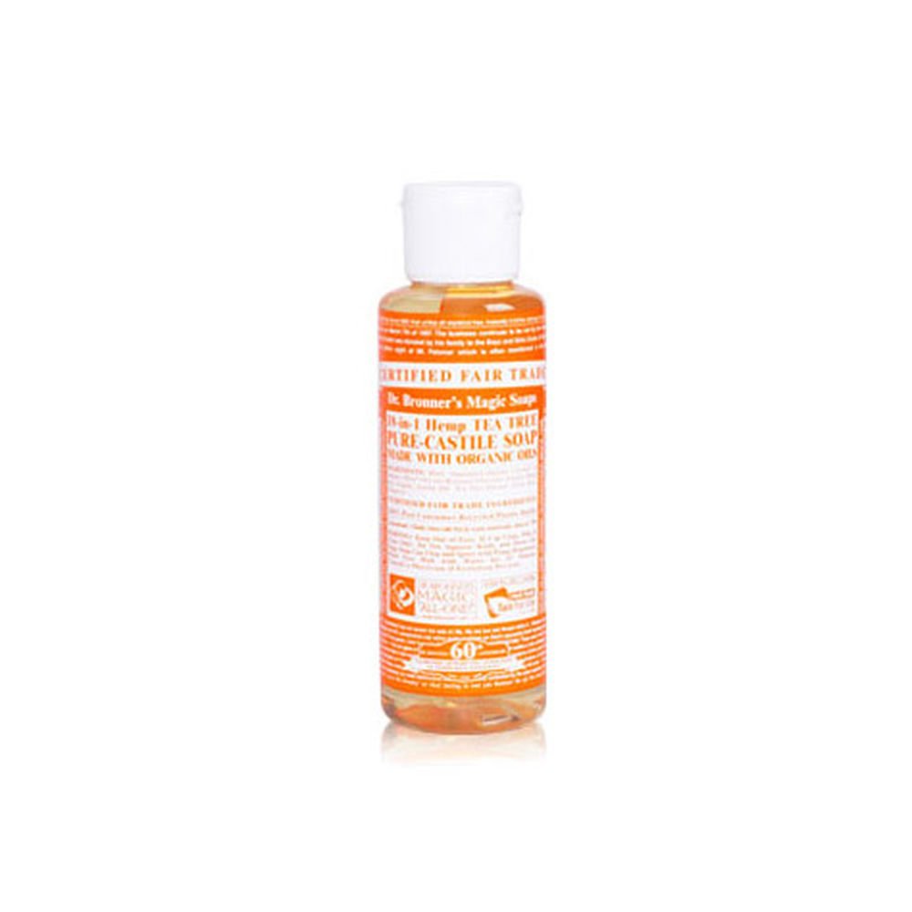 Dr. Bronner's Magic Soaps 18-in-1 Hemp Pure-Castile Liquid Soap, Tea Tree, 4 fl oz (118 ml)