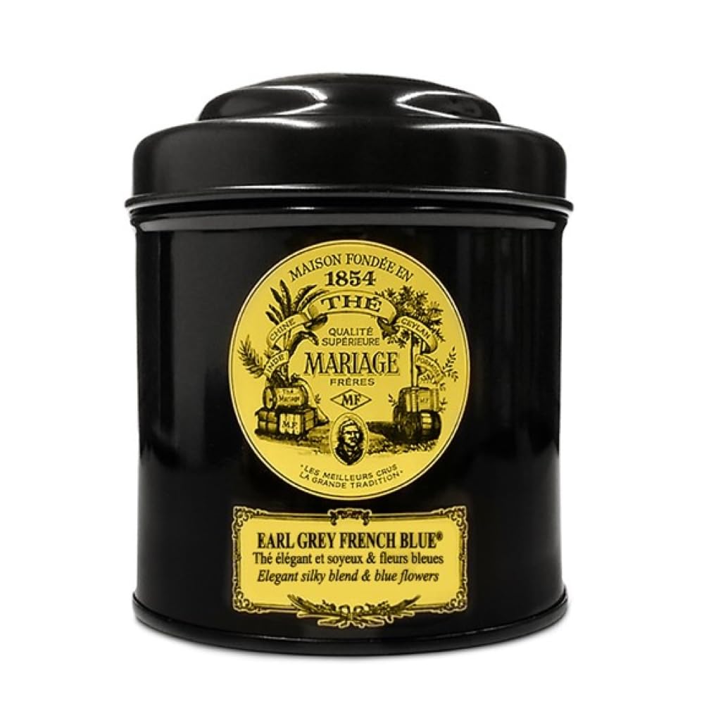 Mariage Freres Earl Grey French Blue, Black Tea 100g 3.5oz Loose Tea (1 Pack)