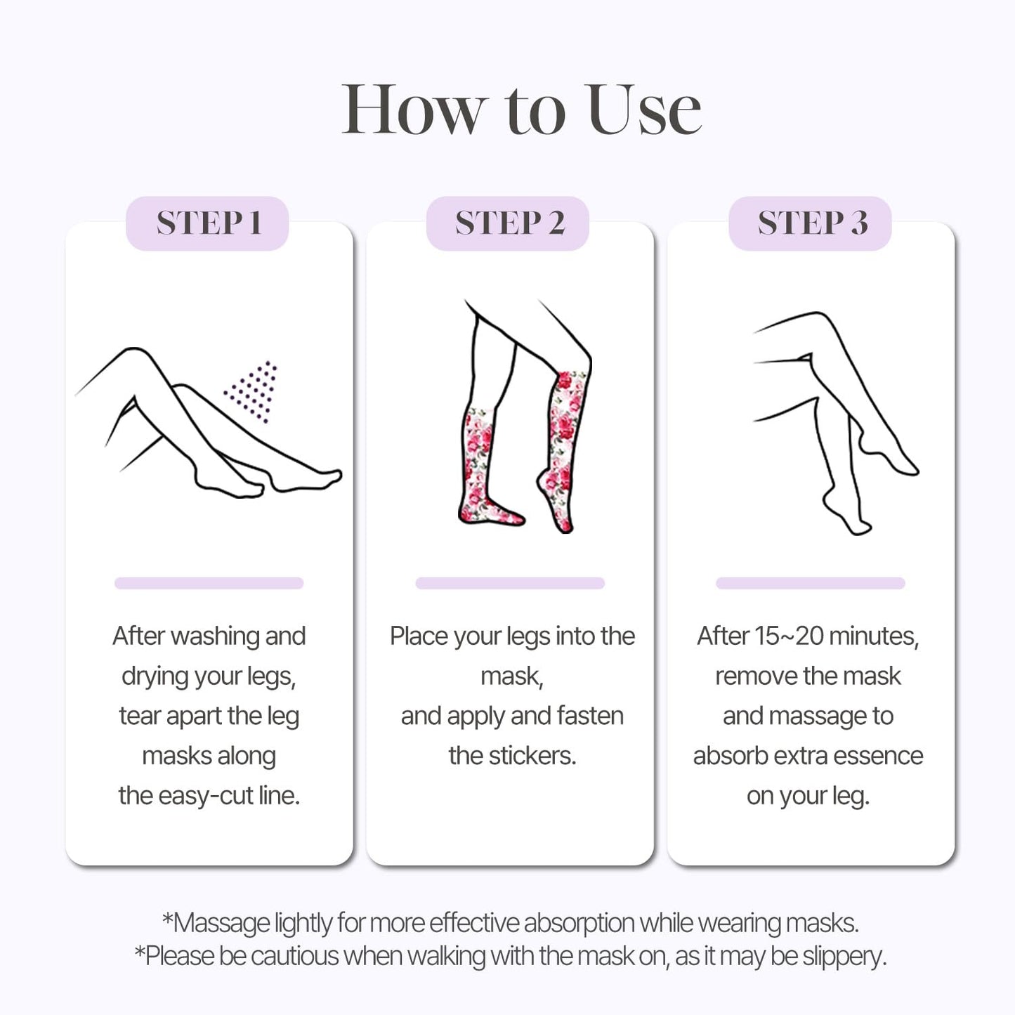 koelf Rose Petal Satin Leg mask 1pair- Intensive Cooling & Depuffing Leg Socks, Rose Scented Leg Relieving Mask with Arnica, Pumpkin, Coffee Seed Extract for Tired, Puffy Legs