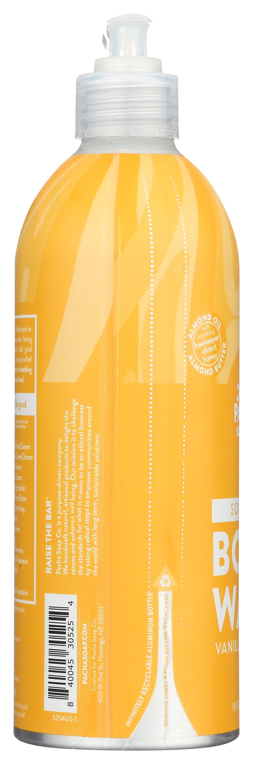 Pacha Soap Vanilla Almond Body Wash, 16 Fz