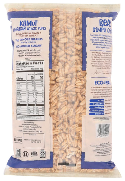 Nature's Path Organic - Cereal Kamut Puffs - 6 oz (pack of 2)