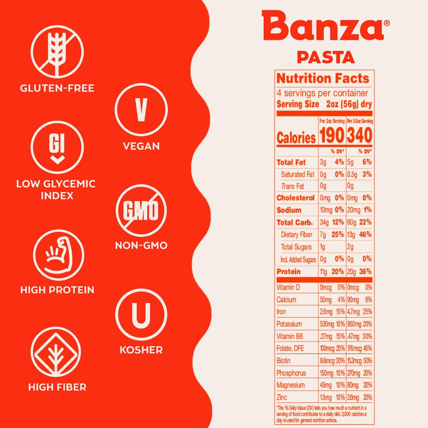 Banza Pasta Chickpea Gemelli, 8 oz