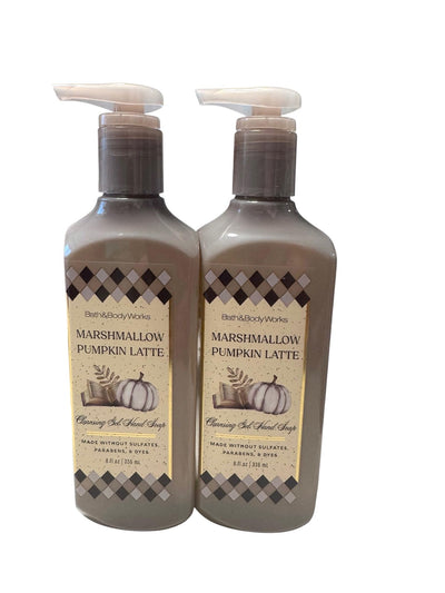 Bath & Body Works Gel Hand Soap 2-Pack 8oz/236mL Each (Marshmallow Pumpkin Latte)