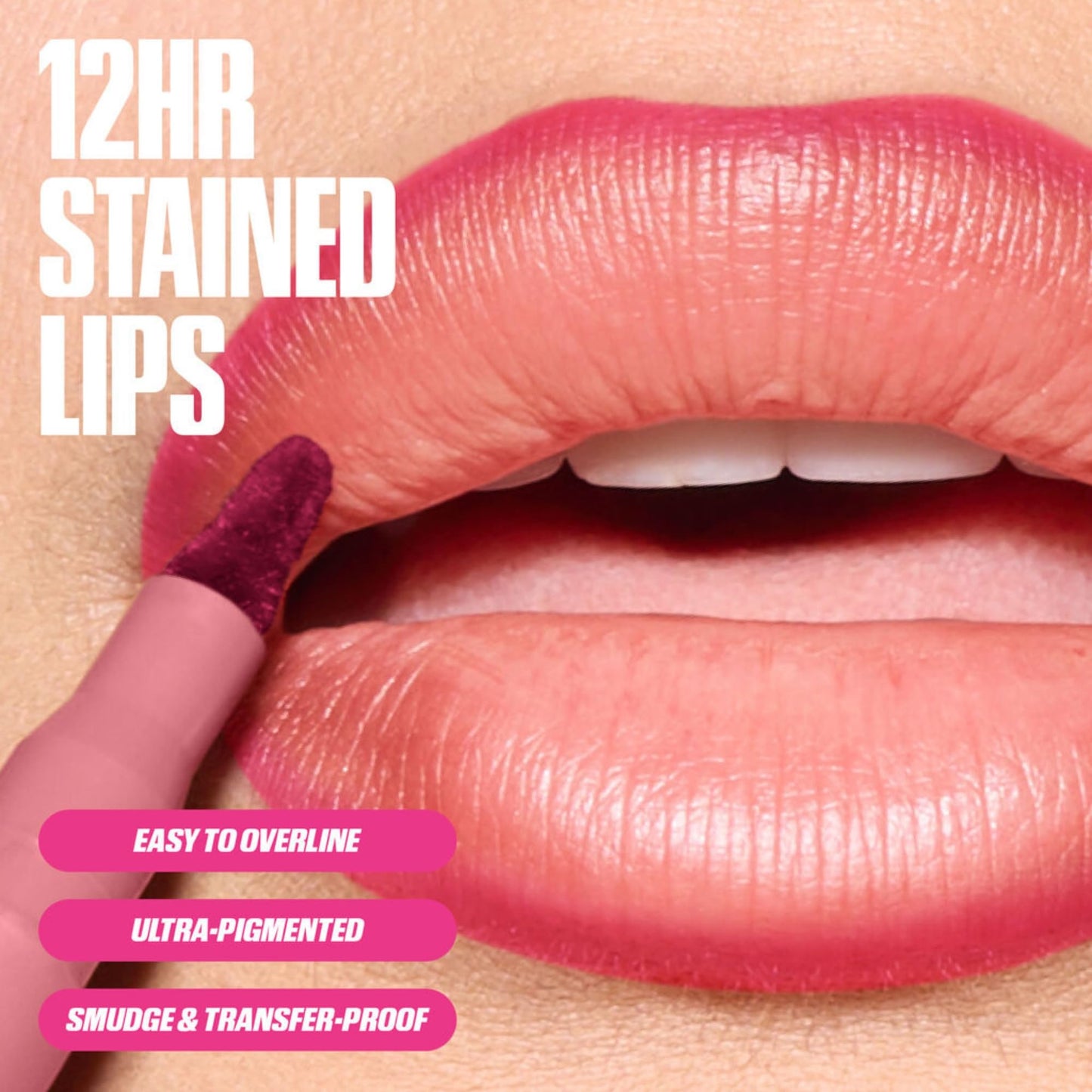 Huda Lip Contour Stain Lip Tint - Warm Brown (burnt brown) .03 Fl Oz
