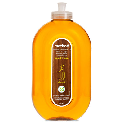 method 1 x 739ml Wood Floor Cleaner for Radiant Shine Fresh Almond Scent Thorough Cleaning