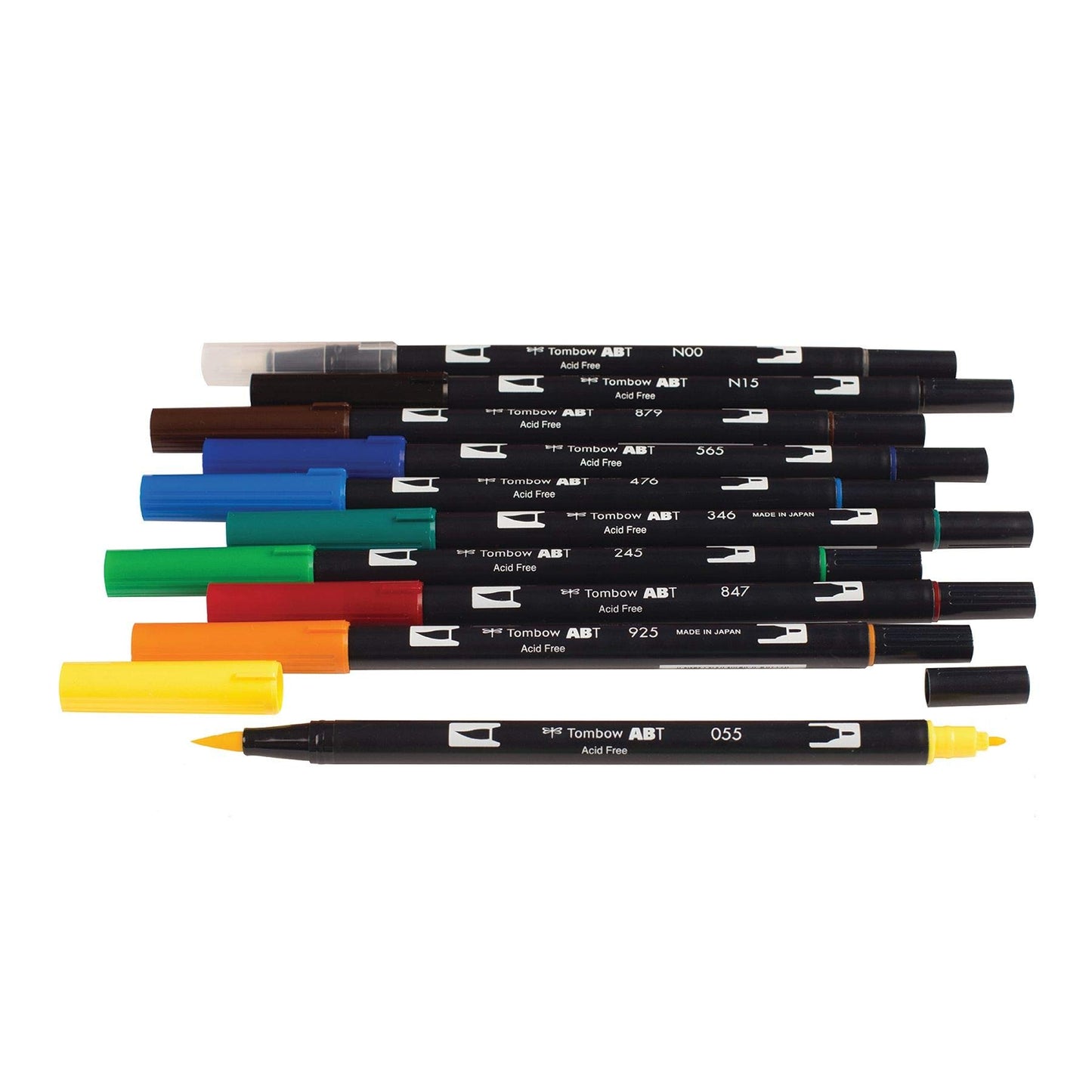 Tombow ABT Dual Brush Pen Set of 10, Primary