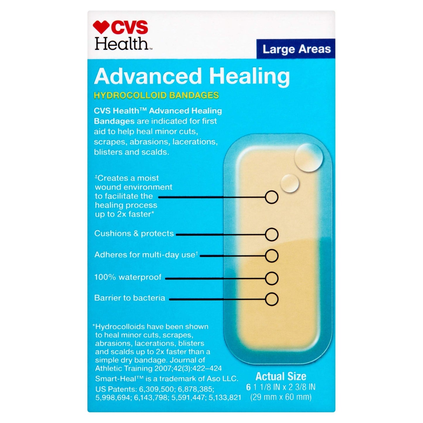CVS Health Advanced Healing Hydrocolloid Bandages (Large Areas)